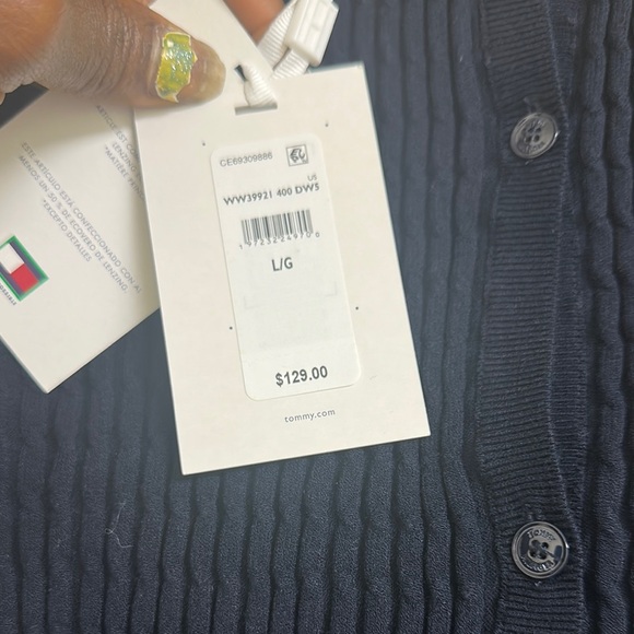 Black Ribbed Cardigan - Picture 2 of 4